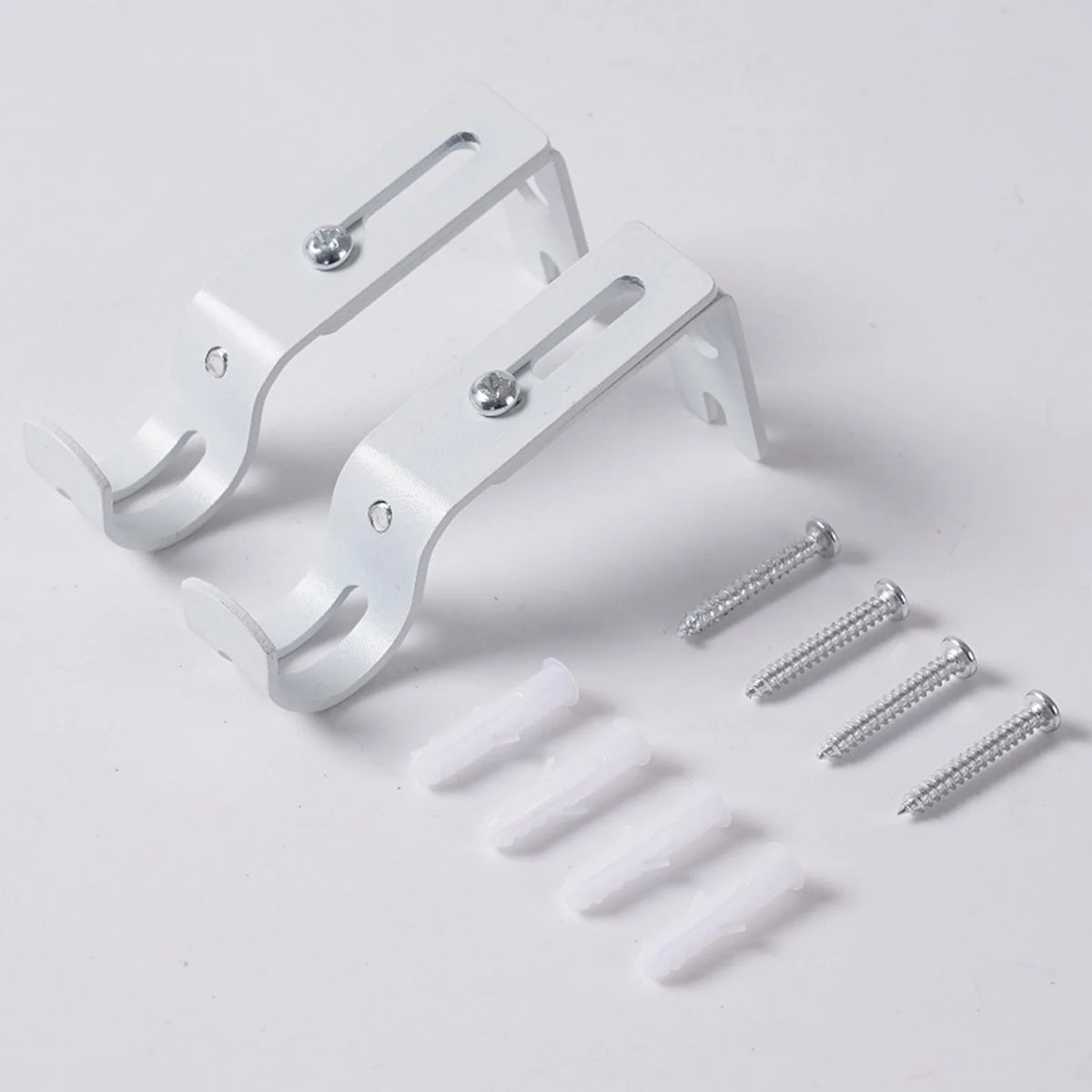 Adjustable Wall-Mounted Curtain Rod Brackets (Set of 2)