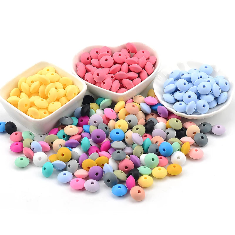 12mm Food-Grade Silicone Beads for DIY Jewelry and Crafts