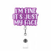 Glitter Retractable Badge Reel with Inspirational Quote