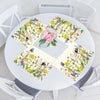 Floral Linen Placemats for Dining Table