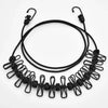 Elastic Clothesline (1.8m–3.4m) with 12 Clips