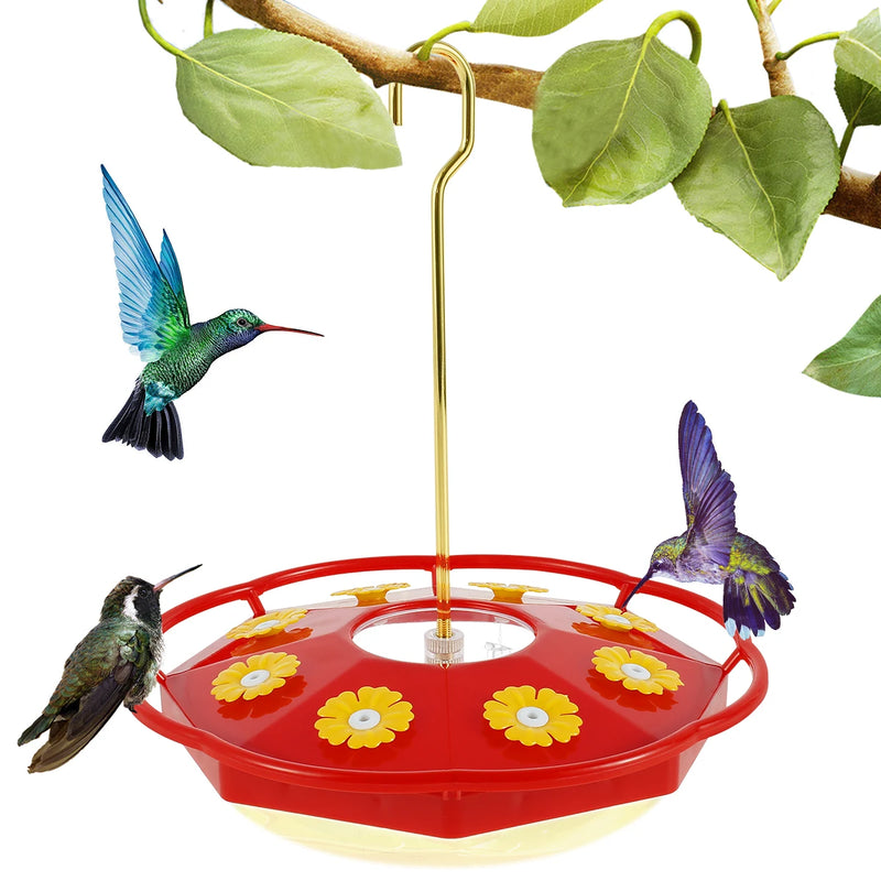 Comedero Decorativo para Colibríes con Diseño Floral y 8 Boquillas