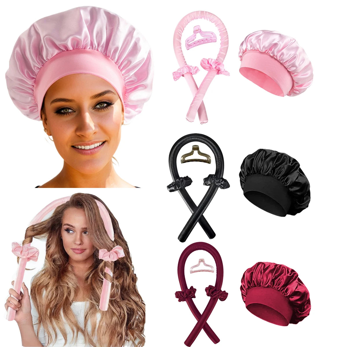 Heatless Curling Rod Headband Set