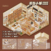 A detailed illustration of a 3D house scene sticker set featuring various architectural elements and decorative items for scr