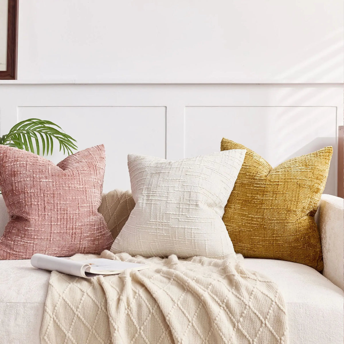 Boucle Texture Throw Pillow Cover