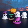 Glow-in-the-Dark Halloween Witch & Pumpkin Figurine Set