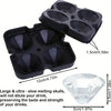 Skull and Diamond Silicone Ice Cube Mold Tray with Lid