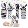 Soft Plush Baby Rattle Wrist and Foot Socks Set for Newborns