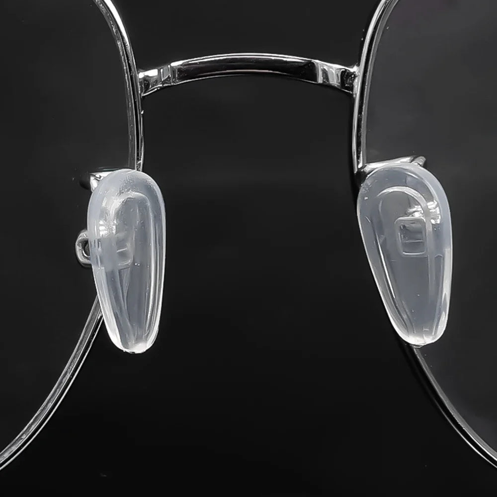 Clear silicone nose pads with mini screwdriver tool for repairing glasses frames