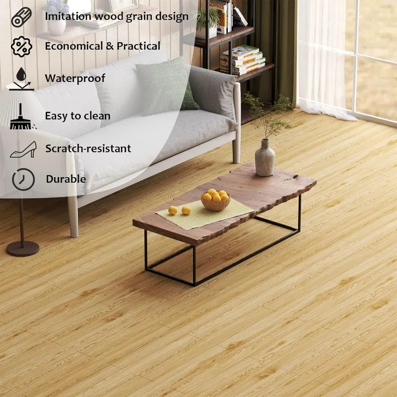 Baldosas de Suelo de Veta de Madera Despegables y Adhesivas