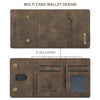 Vintage Leather Trifold Wallet with Magnetic Closure