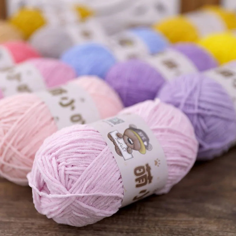 Matte Chenille Yarn for Crochet and Knitting