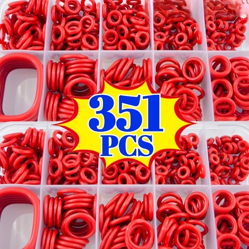 Silicone O-Ring Assortment Kit for Plumbing, Auto Repair, and Sealing Applications