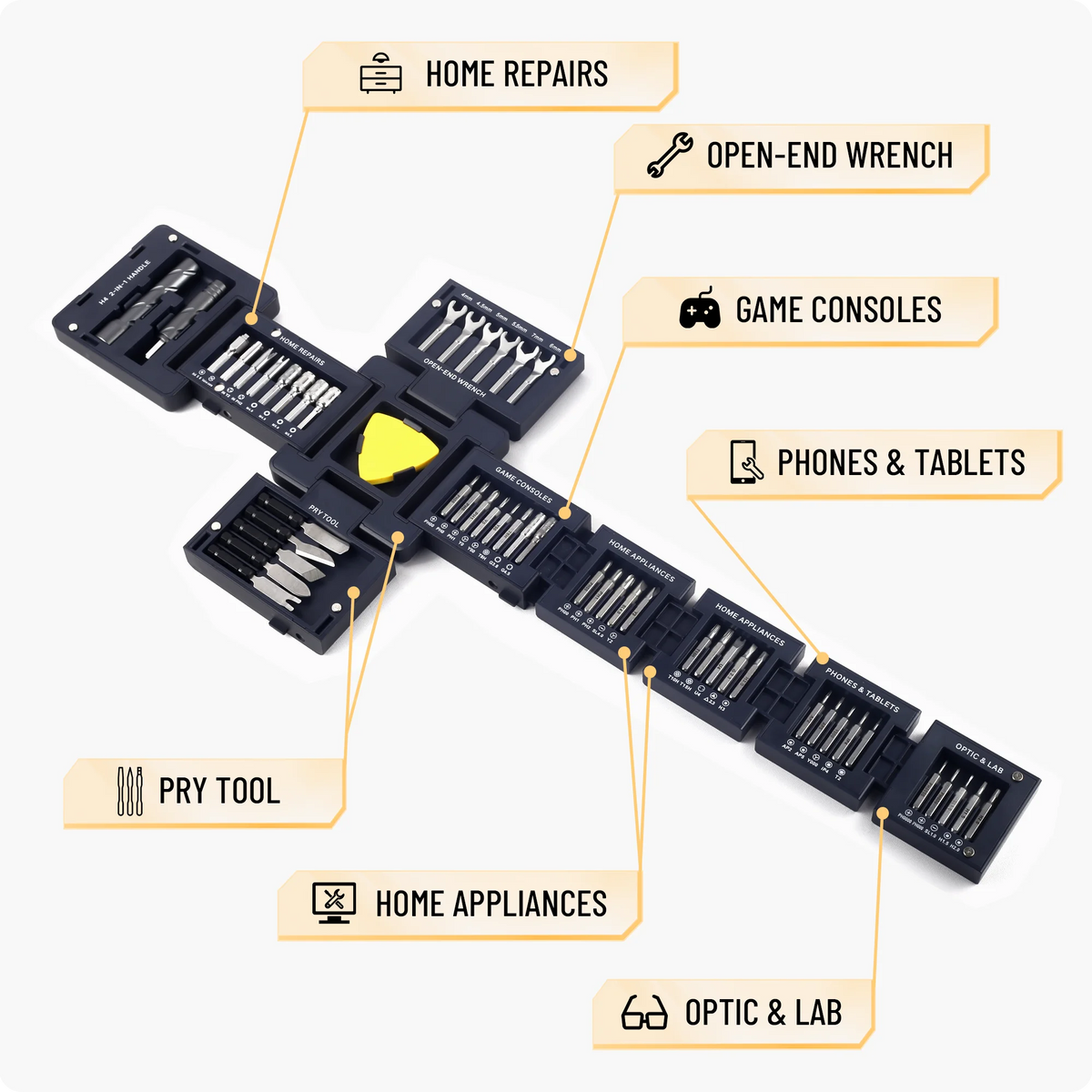 55-in-1 Magnetic Screwdriver Set with Foldable Storage Case