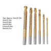 Titanium-Coated Serrated Drill Bit Set (3-8mm)