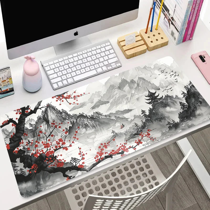 Large Non-Slip Mouse Pad with Night Moonlight Design