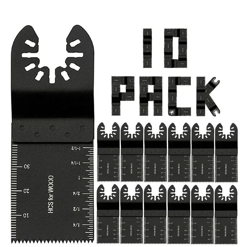 Jeu de lames universel pour outil multifonction oscillant
