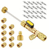 Dual-Size Refrigerant Valve Core Remover & Installer Kit with 10 Spare Cores