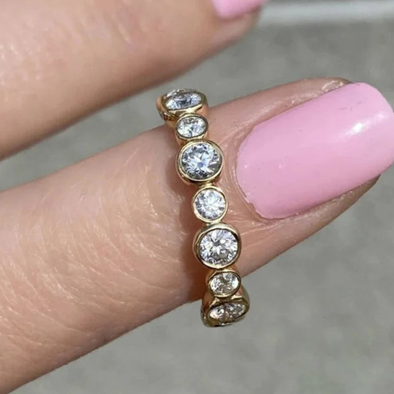 Round Cubic Zirconia Statement Ring
