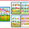 A set of reusable magic water drawing books for kids featuring letters and numbers.
