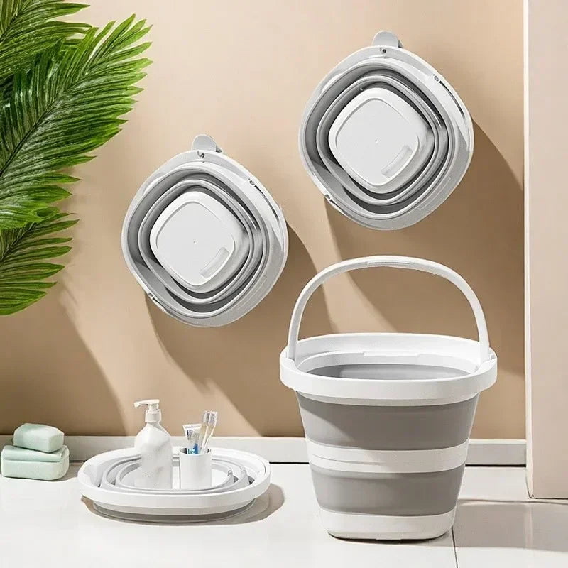 Foldable Water Bucket with Carry Handle for Camping and Home