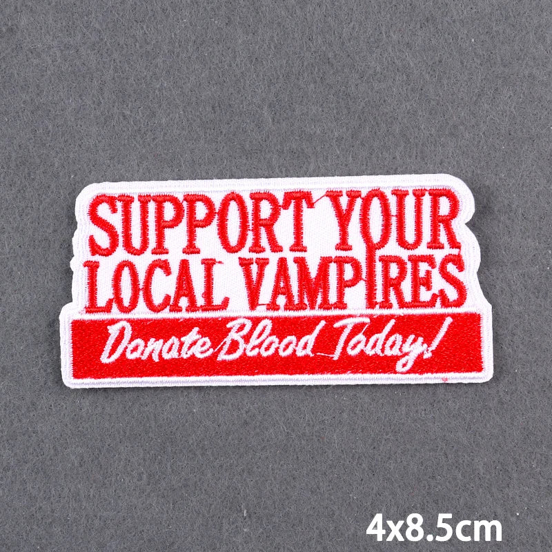 Encouraging Embroidery Iron-On Patches for Clothing and Accessories