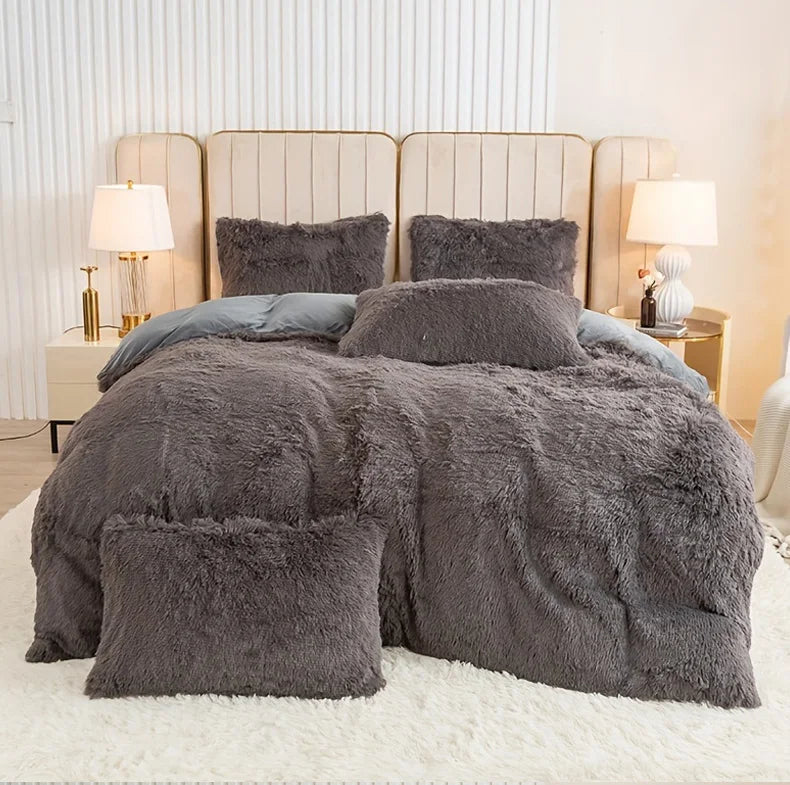 Plush 3-Piece Duvet Cover Set – Ultra-Soft Cozy Bedding