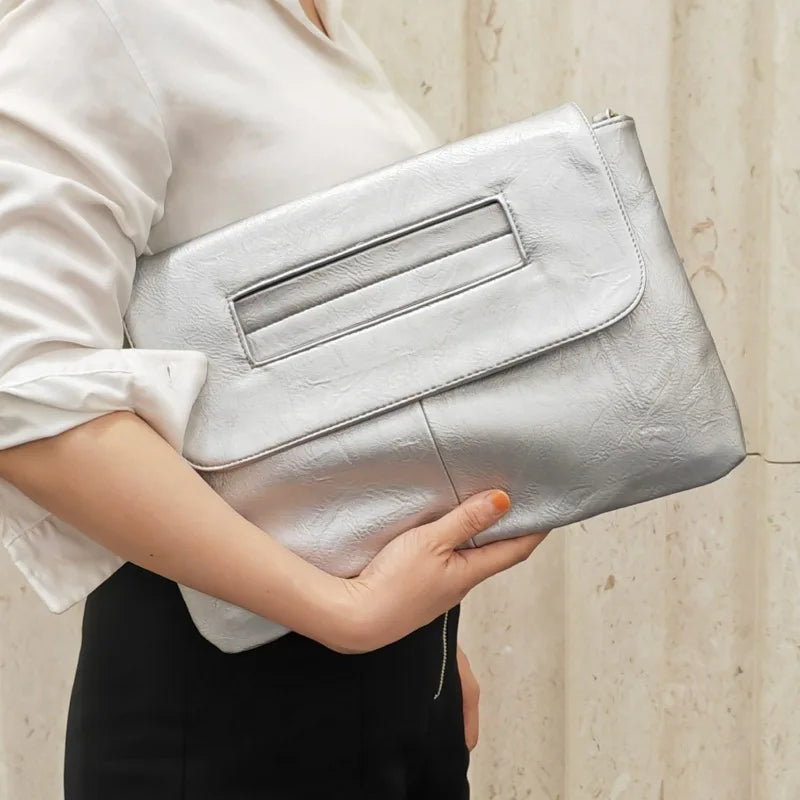 Women's Envelope Clutch Bag with Crossbody Strap