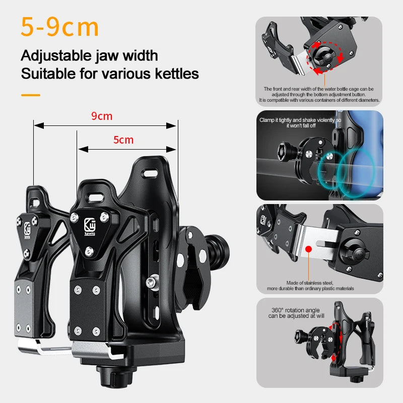 Universal Adjustable Motorcycle & Bike Water Bottle Holder
