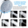 5-Mode Chrome Shower Head with Hose & Bracket