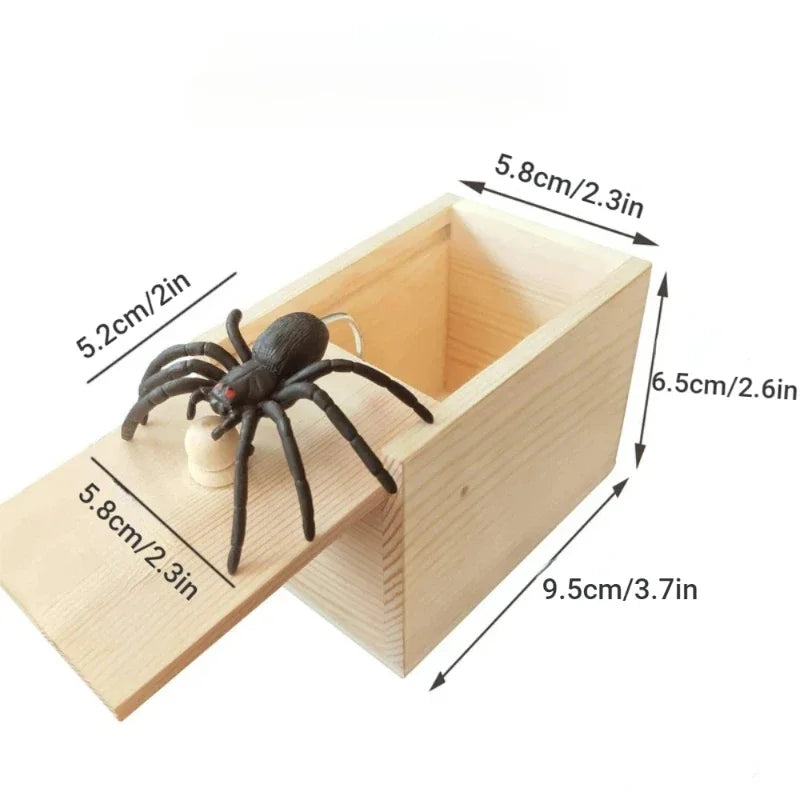 Spinnen-Schreckkasten aus Holz