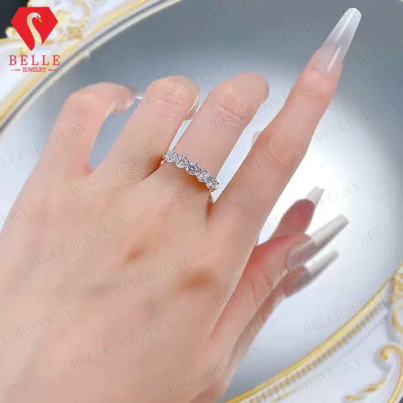 S925 Sterling Silver Moissanite Eternity Ring