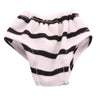 White and black striped socks for a doll outfit set