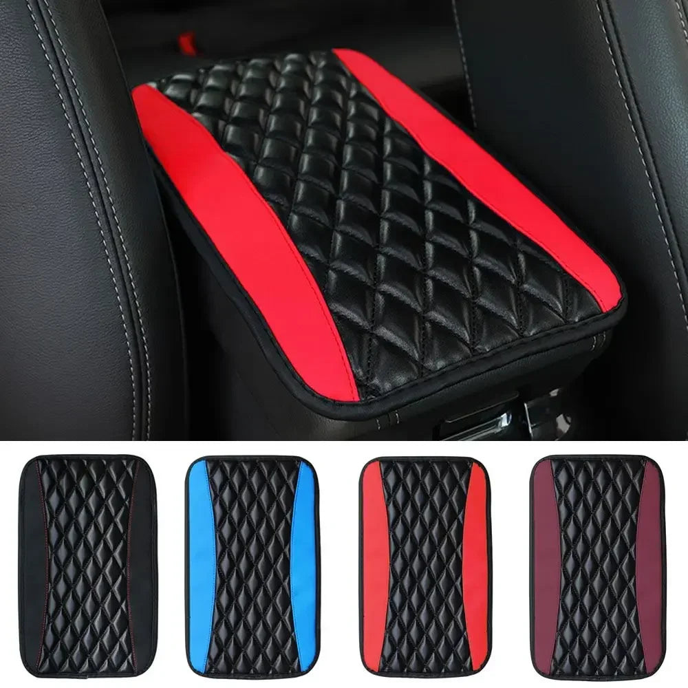 Universal Leather Car Armrest Cover with Non-Slip Padding
