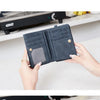 Vintage PU Leather Foldable Clutch Wallet with Wrist Strap