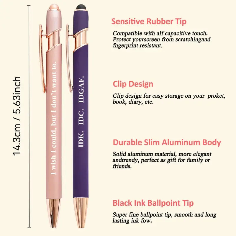 Inspirational Retractable Metal Ballpoint Pens (Set of 10)