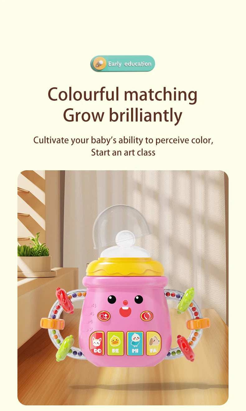 Baby Musical Feeding Bottle Pacifier Rattle Toy