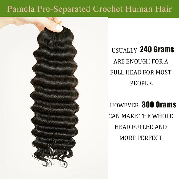 Pre-Parted Water Wave Human Hair Extensions
