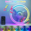 Smart LED Ceiling Fan with RGB Music Light & Speaker