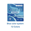 Box of Acrylic Blue Tones Brush Markers featuring 12 colors for various surfaces