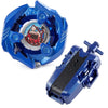 Blue Beyblade launcher set featuring a Phoenix Wing and Drumsword component.