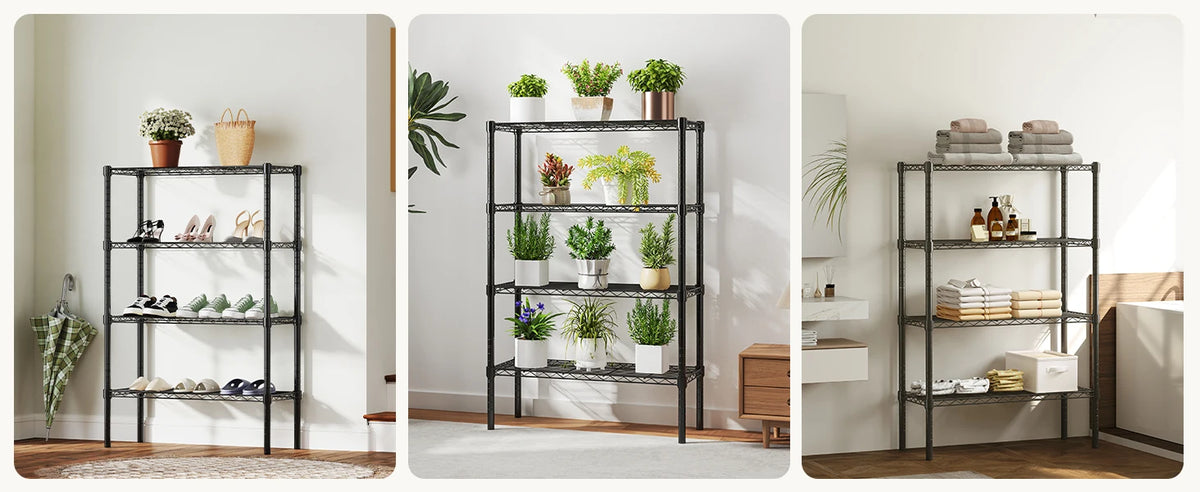3-5 Tier Heavy-Duty Metal Storage Shelving Unit