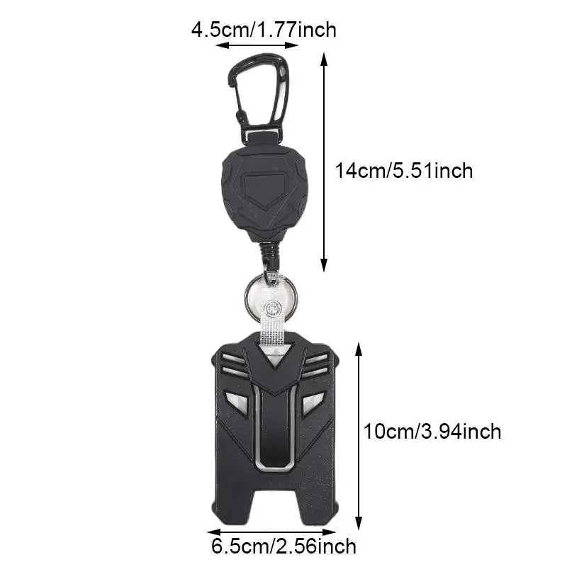 Retractable Badge Holder with Carabiner Clip