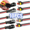 Waterproof 2-Pin Electrical Connector Kit with 16 AWG Wire