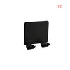 Black aluminum wall-mounted adhesive razor holder.