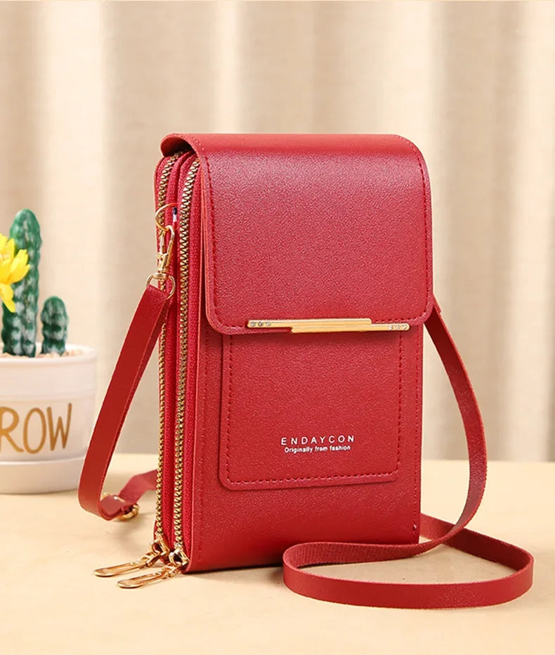 Women's Crossbody Wallet Bag with Touchscreen Phone Pocket