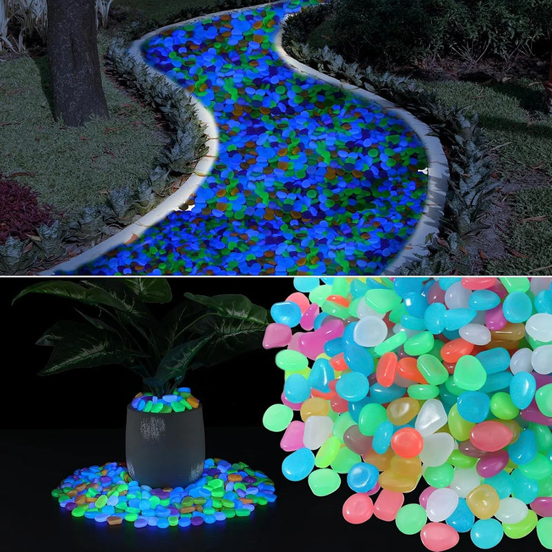 Glow-in-the-Dark Resin Pebbles for Garden & Home Decor