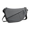 A gray practical chest bag designed for outdoor activities and daily use.