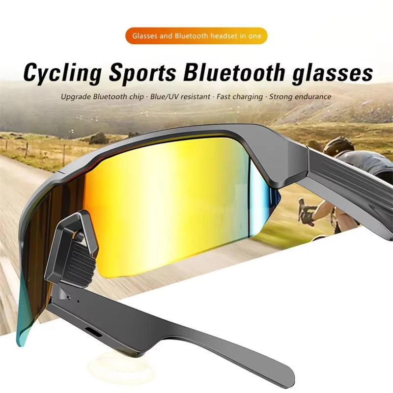 Smart Bluetooth Glasses with Built-In Audio for Cycling and Running