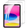 Protection en verre clair pour iPad rose avec film protecteur.